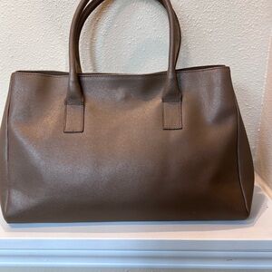 Furla Taupe Leather Twist lock Shoulder bag